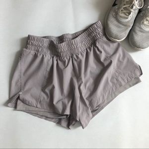 High-waisted running shorts with spandex
